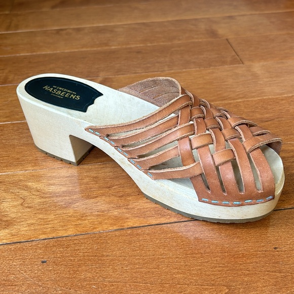 Swedish Hasbeens Monika Braided Platform Clog Size Euro 40 - Picture 8 of 11